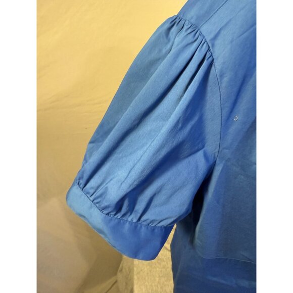 Vintage New NWT Torrid Womens Plus Size 1 1X Blue Vneck Romantic Blouse Shirt - Picture 3 of 3